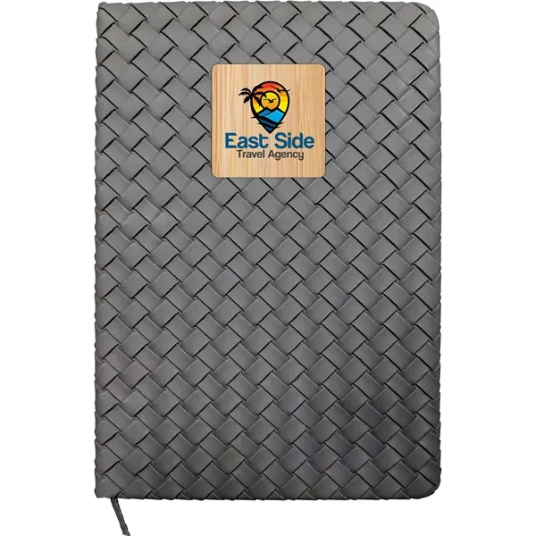 Woven Notebook with Bamboo Accent - Woven Notebook with Bamboo Accent - Image 3 of 5