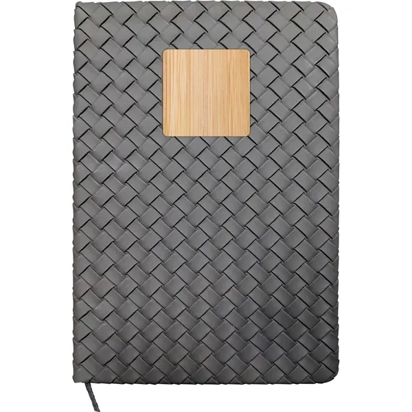 Woven Notebook with Bamboo Accent - Woven Notebook with Bamboo Accent - Image 1 of 5