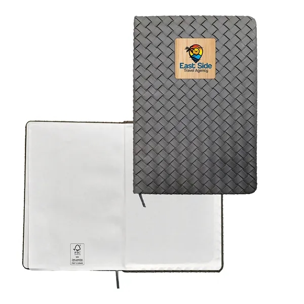 Woven Notebook with Bamboo Accent - Woven Notebook with Bamboo Accent - Image 0 of 5