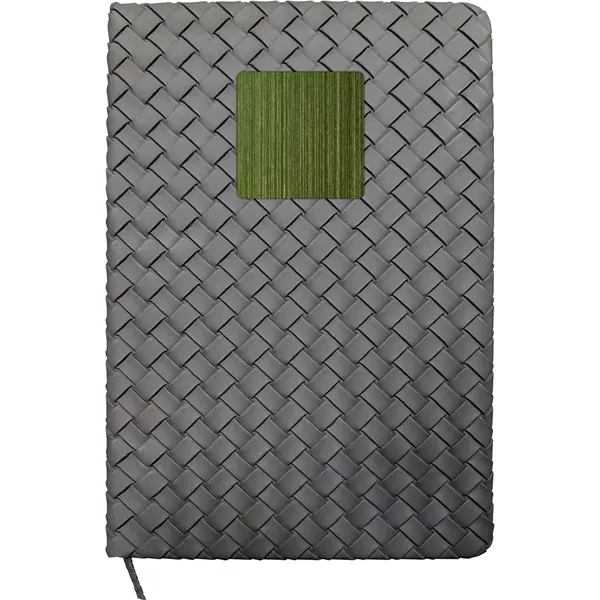 Woven Notebook with Metal Accent - Woven Notebook with Metal Accent - Image 1 of 13