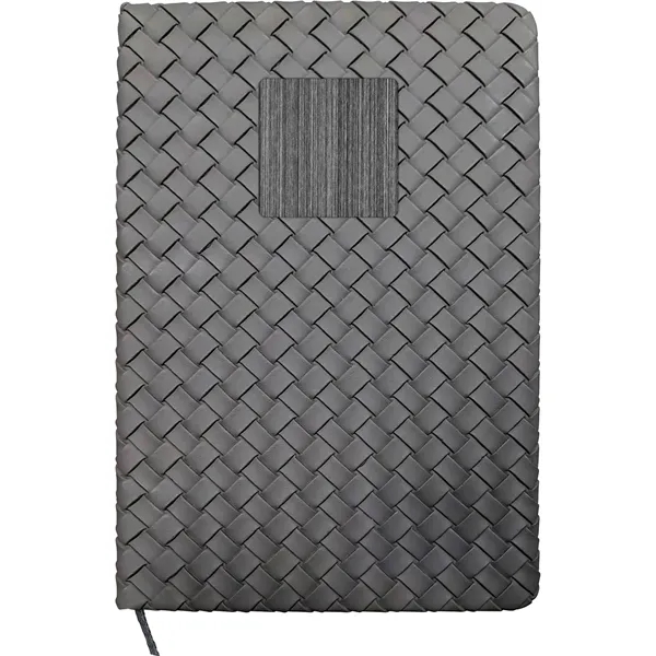 Woven Notebook with Metal Accent - Woven Notebook with Metal Accent - Image 3 of 13