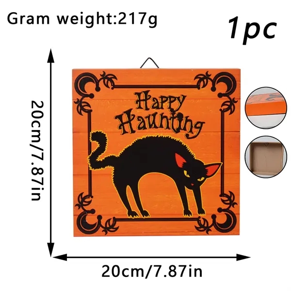 Halloween Porch Decorations Door Sign - Halloween Porch Decorations Door Sign - Image 1 of 7