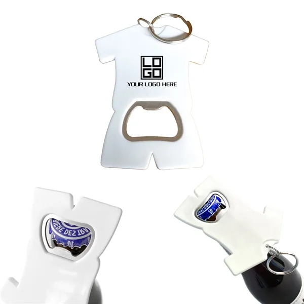 T-Shirt Style Bottle Opener Keychain - T-Shirt Style Bottle Opener Keychain - Image 0 of 2