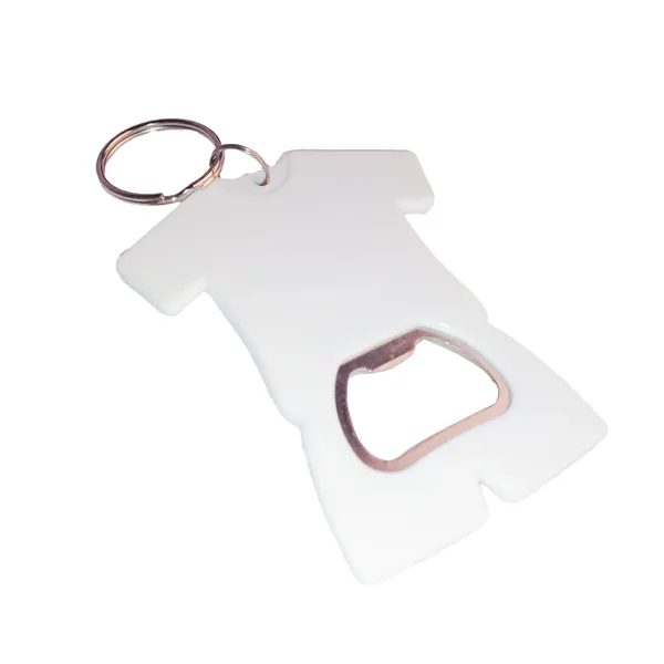 T-Shirt Style Bottle Opener Keychain - T-Shirt Style Bottle Opener Keychain - Image 1 of 2