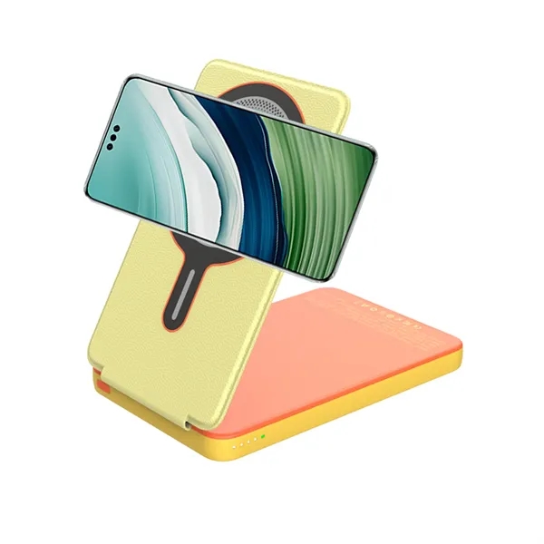 5000mAh Power Bank Foldable Magnetic Wireless Charger - 5000mAh Power Bank Foldable Magnetic Wireless Charger - Image 2 of 5