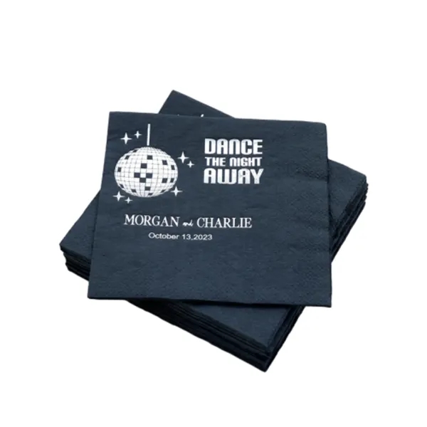 2ply Black Napkin-Diagonal Imprint - 2ply Black Napkin-Diagonal Imprint - Image 2 of 8