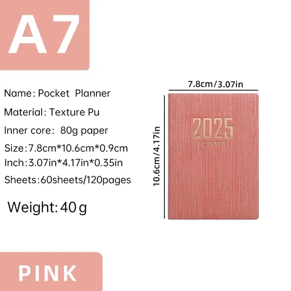 2025 A7 Pocket Diary Planner Notebook - 2025 A7 Pocket Diary Planner Notebook - Image 7 of 12