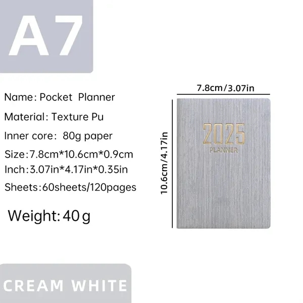 2025 A7 Pocket Diary Planner Notebook - 2025 A7 Pocket Diary Planner Notebook - Image 9 of 12
