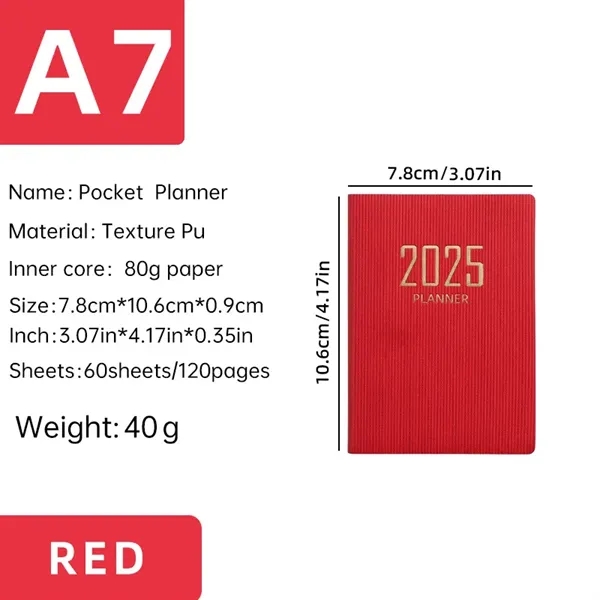 2025 A7 Pocket Diary Planner Notebook - 2025 A7 Pocket Diary Planner Notebook - Image 10 of 12