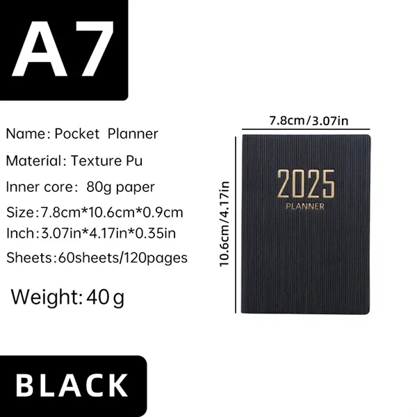 2025 A7 Pocket Diary Planner Notebook - 2025 A7 Pocket Diary Planner Notebook - Image 12 of 12