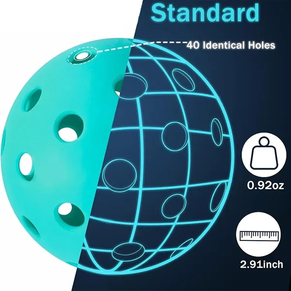 Luminous Pickleball Pickle Ball with 40 Holes - Luminous Pickleball Pickle Ball with 40 Holes - Image 1 of 4