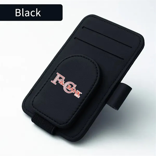 Magnetic Leather Sunglasses Holder For Car Sun visor - Magnetic Leather Sunglasses Holder For Car Sun visor - Image 1 of 10