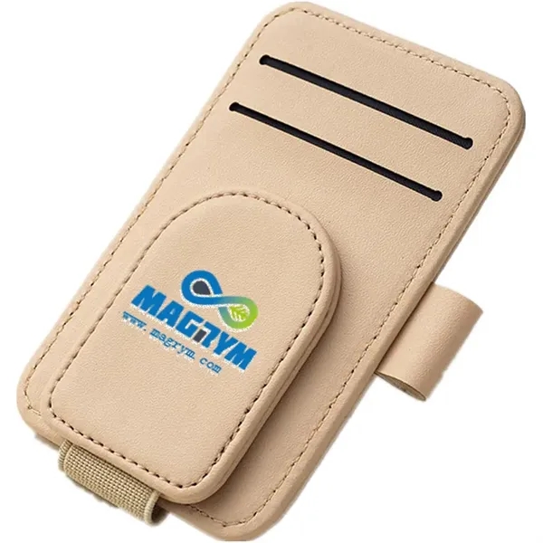 Magnetic Leather Sunglasses Holder For Car Sun visor - Magnetic Leather Sunglasses Holder For Car Sun visor - Image 9 of 10