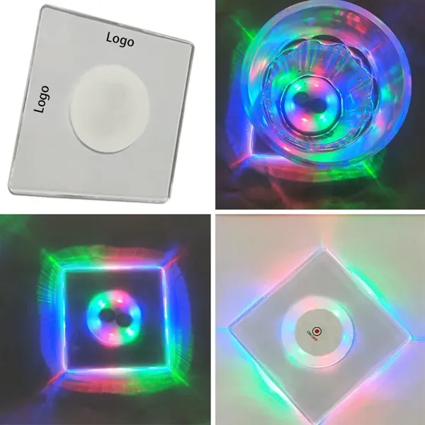 LED Square Cup Mat/ Coaster - LED Square Cup Mat/ Coaster - Image 0 of 4