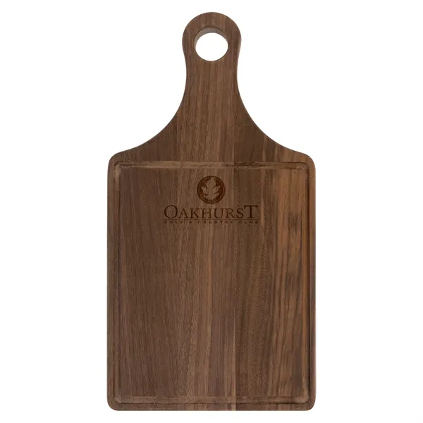 13.5" x 7" Walnut Paddle Cutting Board with Juice Groove - 13.5" x 7" Walnut Paddle Cutting Board with Juice Groove - Image 0 of 2