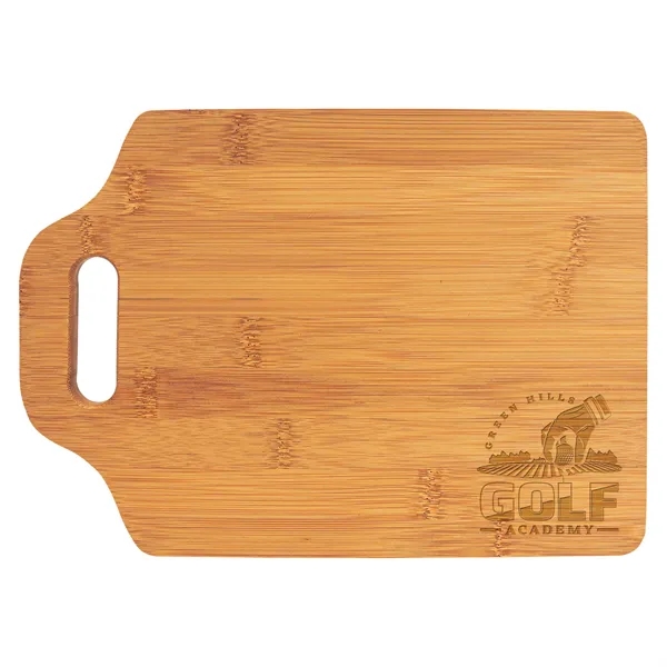 11" x 7 3/4" Bamboo Cutting Board w/ Handle - 11" x 7 3/4" Bamboo Cutting Board w/ Handle - Image 0 of 2