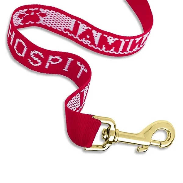 1" Woven Pet Leash, 1-color "Classic" Weave - 1" Woven Pet Leash, 1-color "Classic" Weave - Image 1 of 4