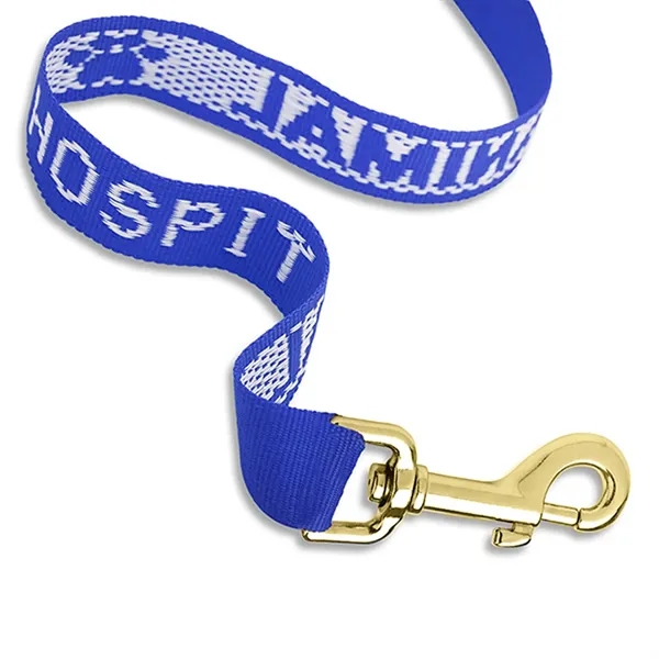 1" Woven Pet Leash, 1-color "Classic" Weave - 1" Woven Pet Leash, 1-color "Classic" Weave - Image 3 of 4