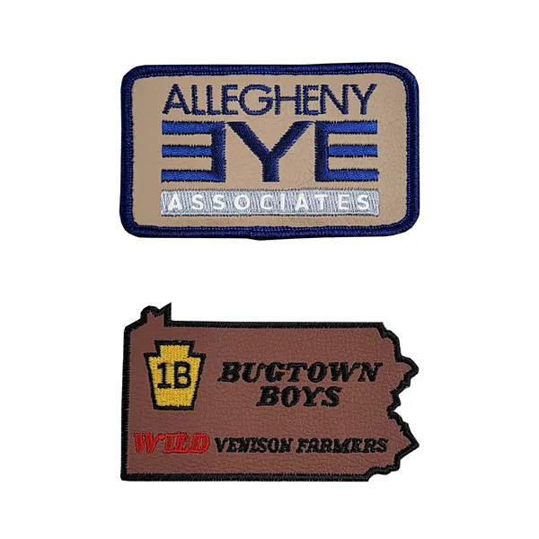 Embroidered Faux Leather Patches - Embroidered Faux Leather Patches - Image 0 of 2