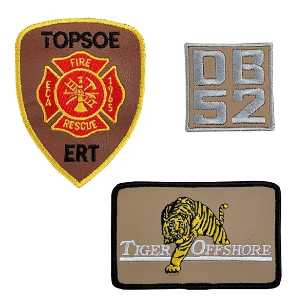 Embroidered Faux Leather Patches - Embroidered Faux Leather Patches - Image 2 of 2