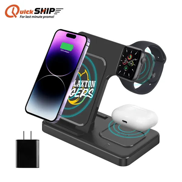 Galena 3-in-1 Wireless Charger & Stand - Galena 3-in-1 Wireless Charger & Stand - Image 0 of 11