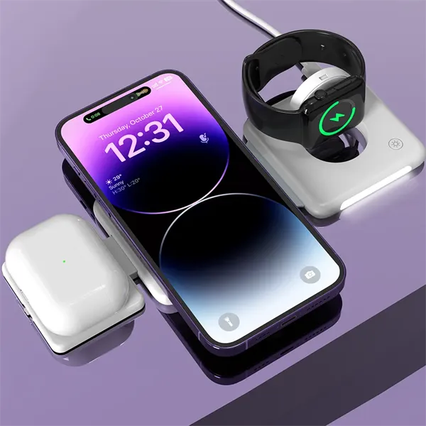 Cypress 3 in 1 MagSafe Foldable Wireless Charger - Cypress 3 in 1 MagSafe Foldable Wireless Charger - Image 7 of 9