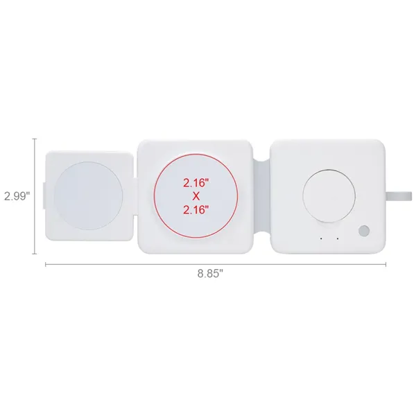 Cypress 3 in 1 MagSafe Foldable Wireless Charger - Cypress 3 in 1 MagSafe Foldable Wireless Charger - Image 9 of 9