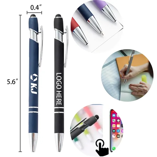 2-in-1 Retractable Capacitive Stylus Metal Tip Pen - 2-in-1 Retractable Capacitive Stylus Metal Tip Pen - Image 1 of 2