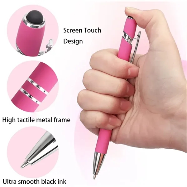 2-in-1 Retractable Capacitive Stylus Metal Tip Pen - 2-in-1 Retractable Capacitive Stylus Metal Tip Pen - Image 2 of 2