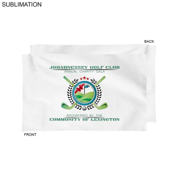 Plush White Velour Terry Cotton Blend Sport Towel, 12x18