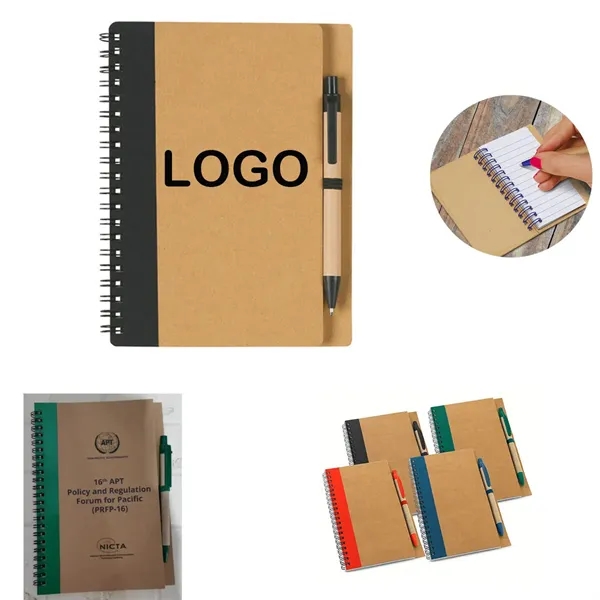 Spiral Notebook with Pen - Spiral Notebook with Pen - Image 0 of 3
