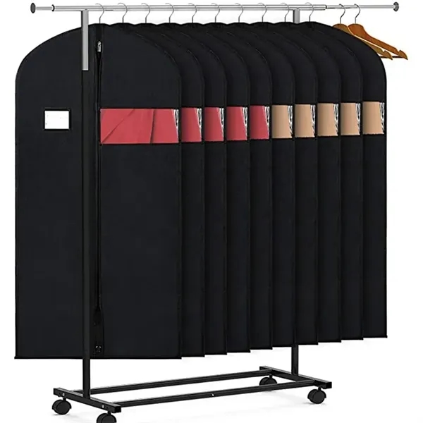 Non-Woven Garment Bag Suit Cover with ID Card Holder - Non-Woven Garment Bag Suit Cover with ID Card Holder - Image 2 of 3