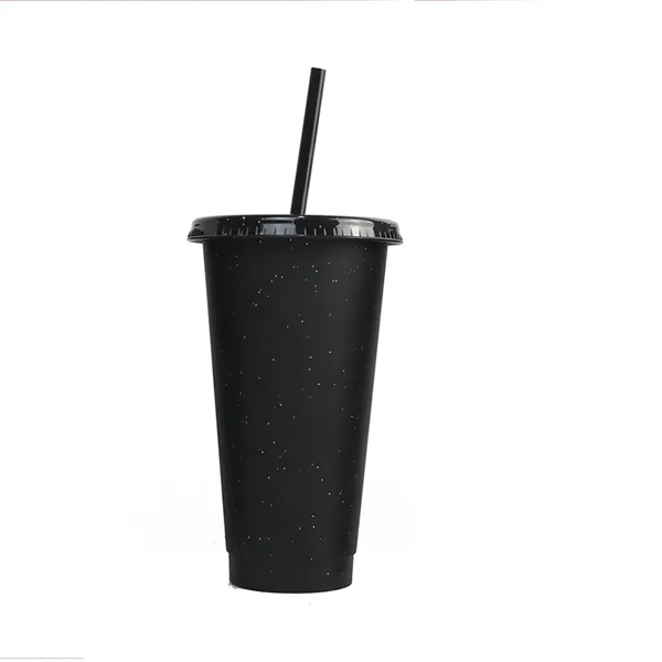 24oz Reusable Shining Plastic Tumbler With Lid And Straw - 24oz Reusable Shining Plastic Tumbler With Lid And Straw - Image 4 of 12