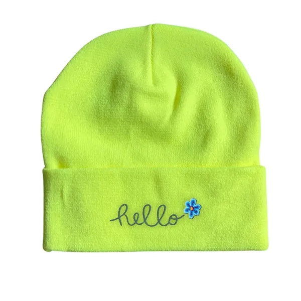 Stock Beanie with Embroidery 5K Stitches with Cuff - Stock Beanie with Embroidery 5K Stitches with Cuff - Image 15 of 20