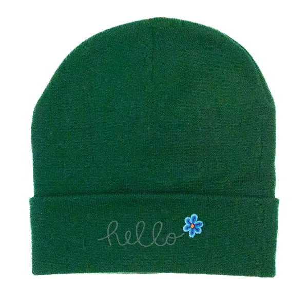 Stock Beanie with Embroidery 5K Stitches with Cuff - Stock Beanie with Embroidery 5K Stitches with Cuff - Image 10 of 20