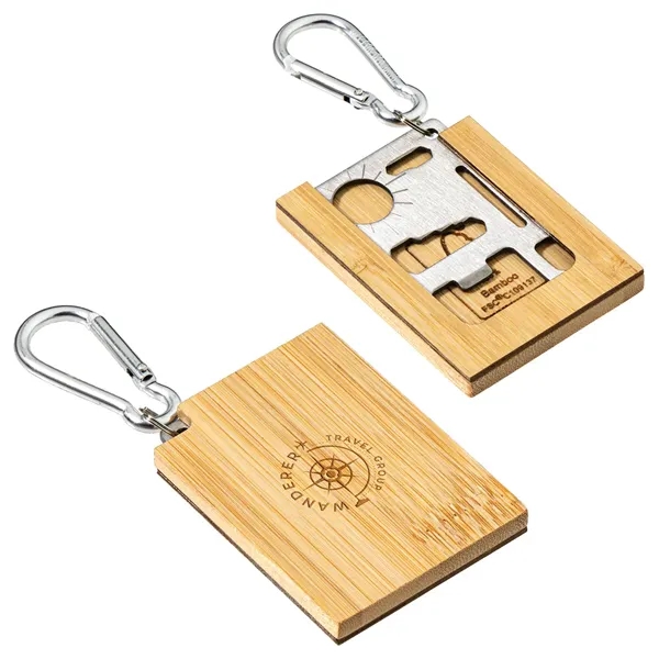 Best Buddy Tools® Bamboo Multi-Tool with Carabiner - Best Buddy Tools® Bamboo Multi-Tool with Carabiner - Image 0 of 0