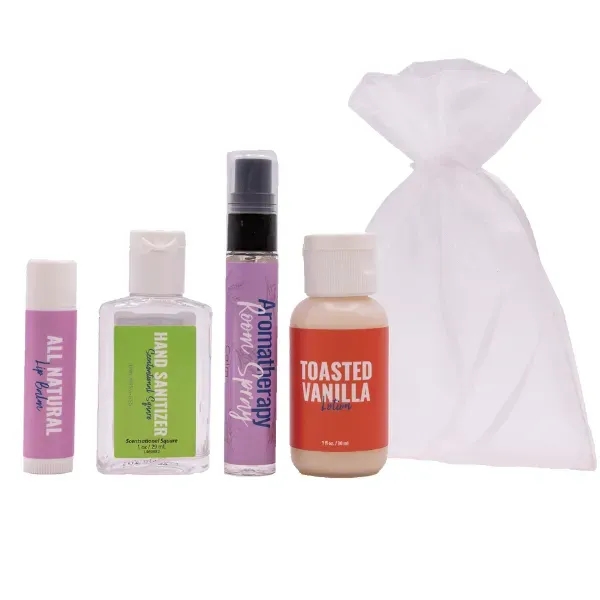 Desk Oasis Kit: Aromatherapy Spray, Hand Sanitizer, Lip Balm - Desk Oasis Kit: Aromatherapy Spray, Hand Sanitizer, Lip Balm - Image 1 of 4