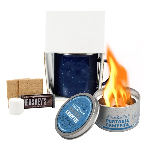 16 Oz Speckled Camp Mug w/Portable Campfire, S'mores Kit - 16 Oz Speckled Camp Mug w/Portable Campfire, S'mores Kit - Image 3 of 7