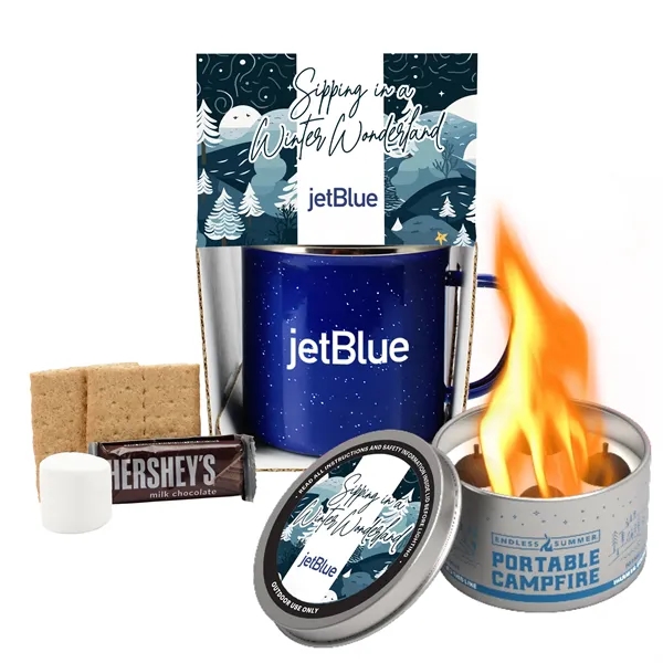 16 Oz Speckled Camp Mug w/Portable Campfire, S'mores Kit - 16 Oz Speckled Camp Mug w/Portable Campfire, S'mores Kit - Image 4 of 7
