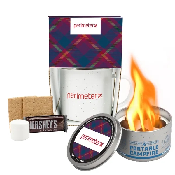 16 Oz Speckled Camp Mug w/Portable Campfire, S'mores Kit - 16 Oz Speckled Camp Mug w/Portable Campfire, S'mores Kit - Image 6 of 7
