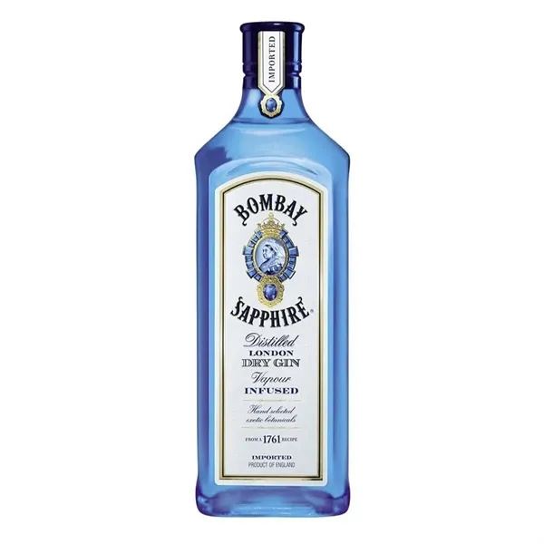 Bombay Sapphire Gin Custom Etched Liquor Bottle - Bombay Sapphire Gin Custom Etched Liquor Bottle - Image 1 of 1