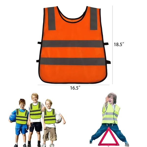 High Visibility Kids Reflective Safety Vest - High Visibility Kids Reflective Safety Vest - Image 1 of 6