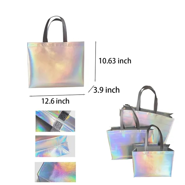 Laser Dazzling Laminated Non-woven Tote Bag - Laser Dazzling Laminated Non-woven Tote Bag - Image 1 of 1