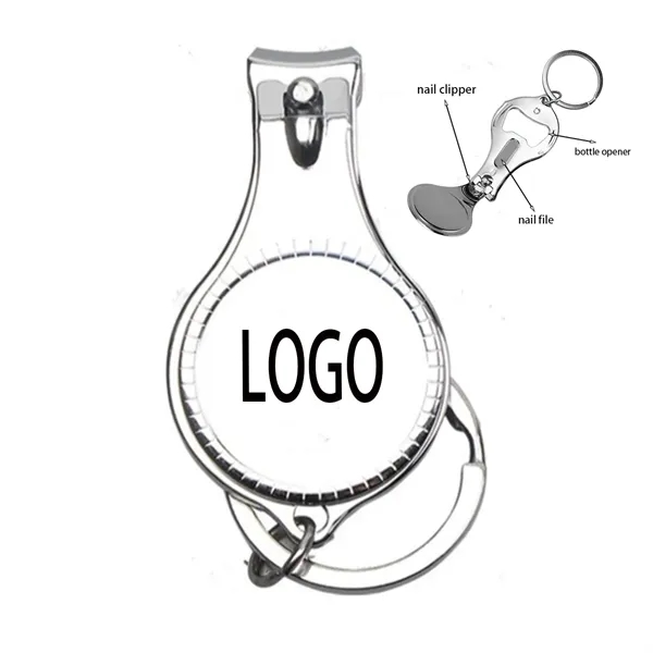 Multi-function Nail Clipper Rub Bottle Opener KeychainMulti- - Multi-function Nail Clipper Rub Bottle Opener KeychainMulti- - Image 0 of 1