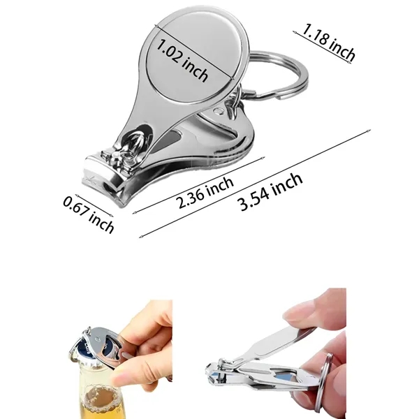 Multi-function Nail Clipper Rub Bottle Opener KeychainMulti- - Multi-function Nail Clipper Rub Bottle Opener KeychainMulti- - Image 1 of 1