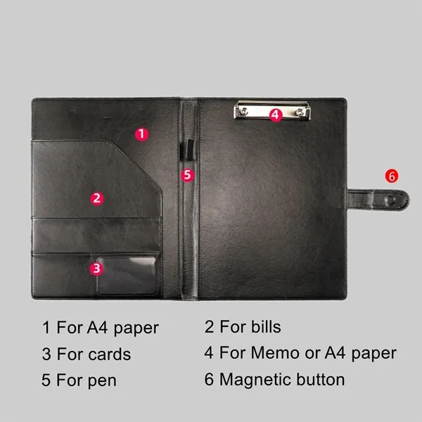 PU Cover Padfolio Writing Pad - PU Cover Padfolio Writing Pad - Image 2 of 3