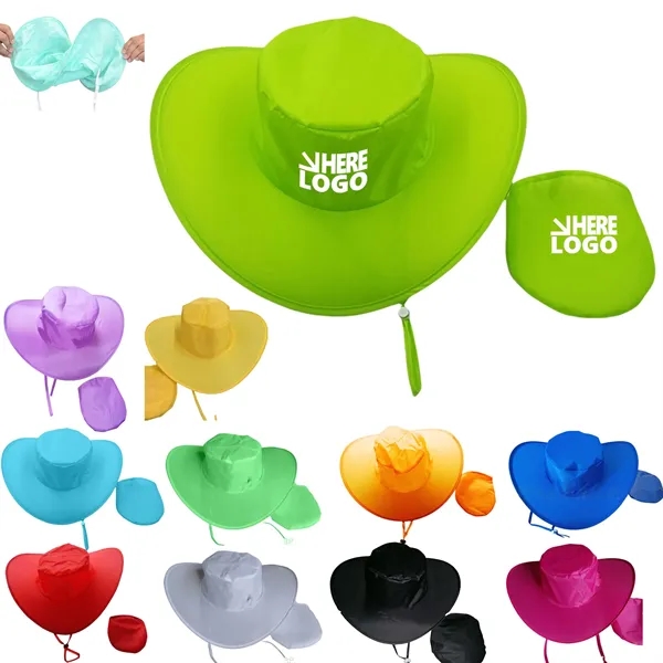 Foldable Polyester Sun Hat - Foldable Polyester Sun Hat - Image 0 of 18