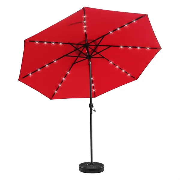9' Patio Umbrella with Solar-powered LED Lights - 9' Patio Umbrella with Solar-powered LED Lights - Image 1 of 3