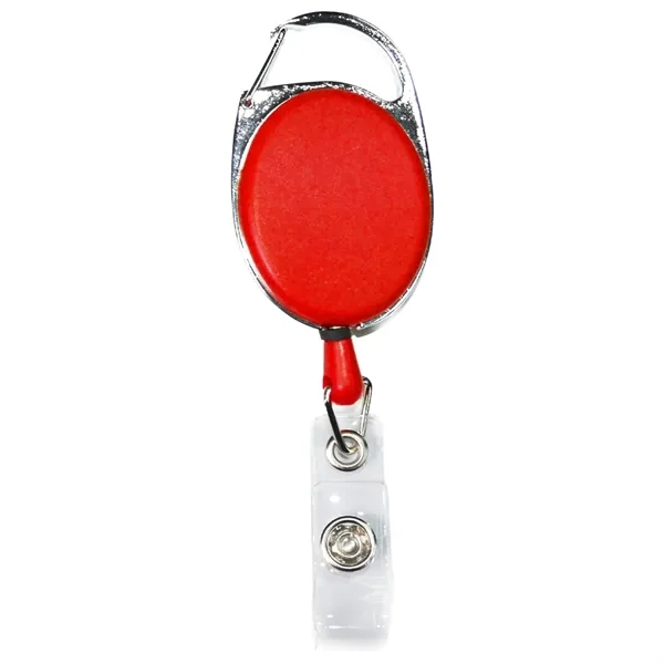Oval Carabiner Retractable Badge Reel w/ Belt Clip - Oval Carabiner Retractable Badge Reel w/ Belt Clip - Image 4 of 6