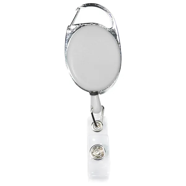 Oval Carabiner Retractable Badge Reel w/ Belt Clip - Oval Carabiner Retractable Badge Reel w/ Belt Clip - Image 5 of 6